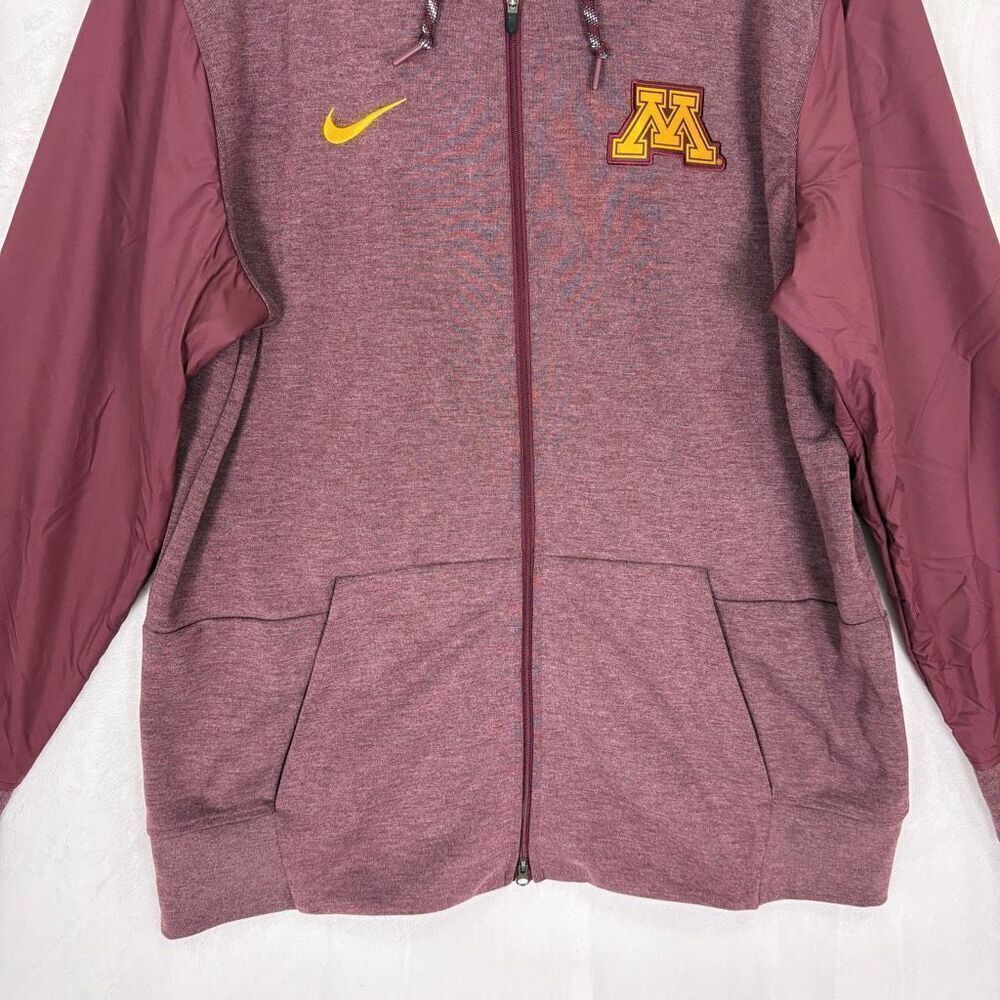 Nike Dri-Fit Minnesota Gophers Maroon Hooded Zip Up Sweatshirt Men's XL - Picture 3 of 11